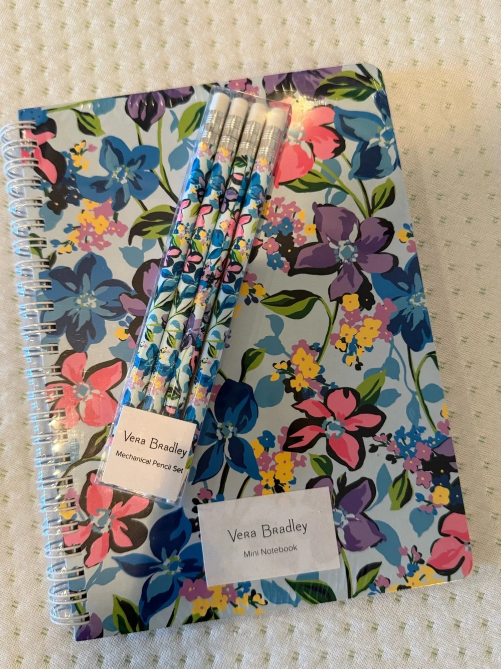 Vera Bradley NWT Spiral Mini Notebook & Pencil Set in Marian Floral